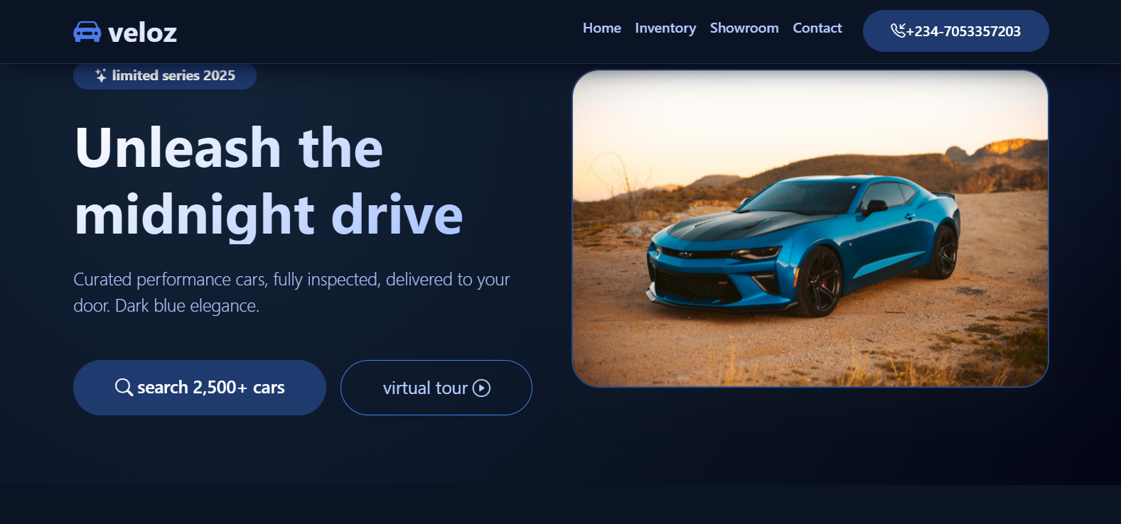 Veloz Cars project preview